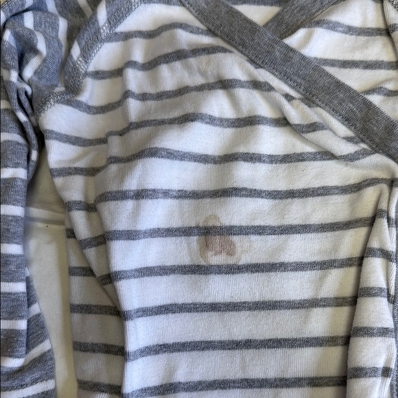 HannaAnderson Bodysuit Set - Pink and Gray Stripes - Picture 3 of 5